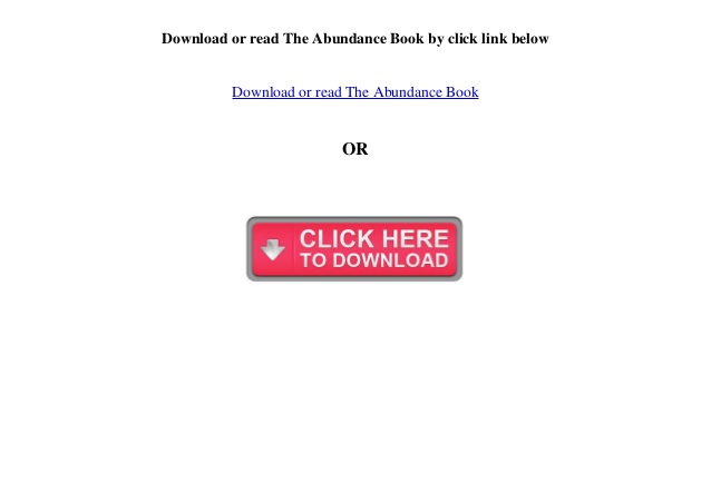 The Abundance Book Free Pdf - unopdf